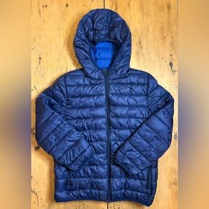 Roots Kids Navy Blue Puffer Jacket Spring Fall US XL 11/12 VGUC